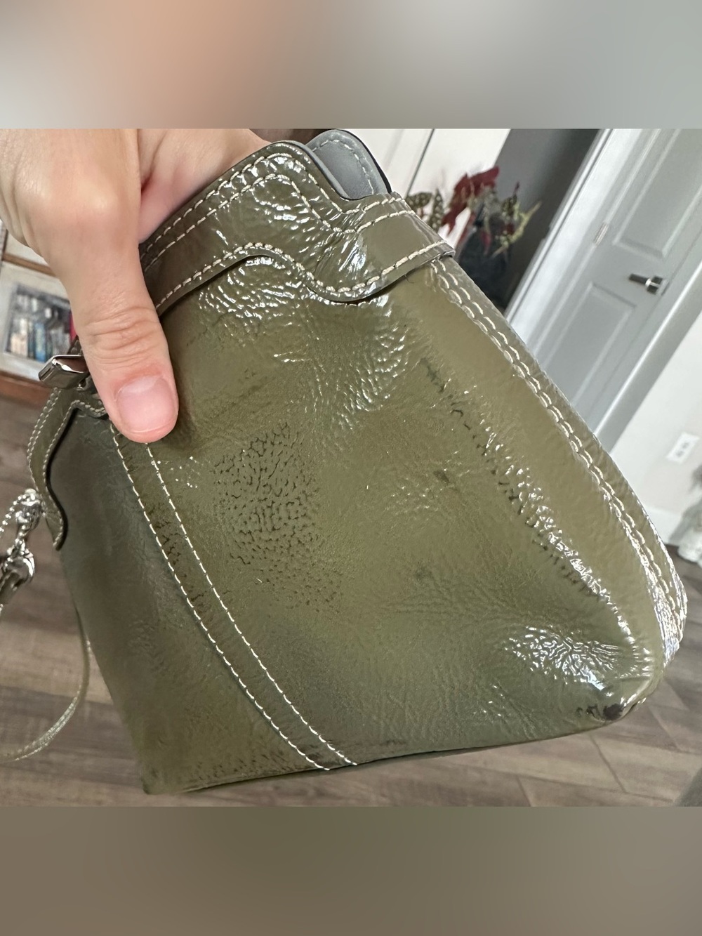 Vintage coach green patent leather pouch/ wristlet - Picture 13 of 15